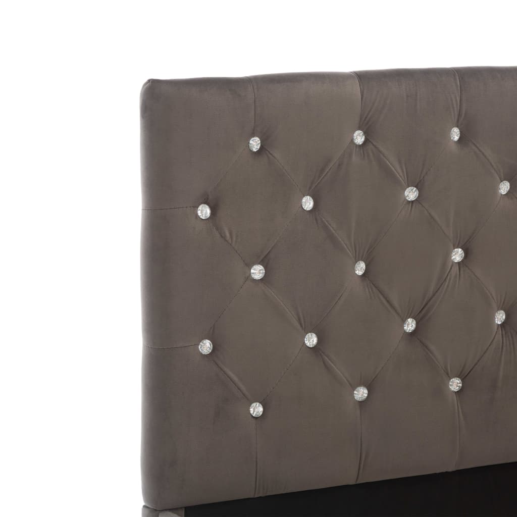 Bedframe fluweel grijs 140x200 cm is nu te koop bij PeponiXL, paradijselijk wonen!