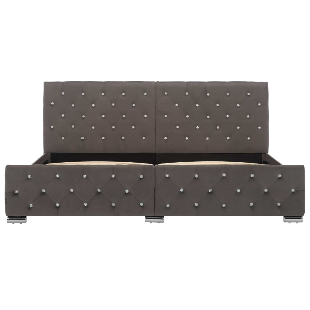 Bedframe fluweel grijs 180x200 cm is nu te koop bij PeponiXL, paradijselijk wonen!
