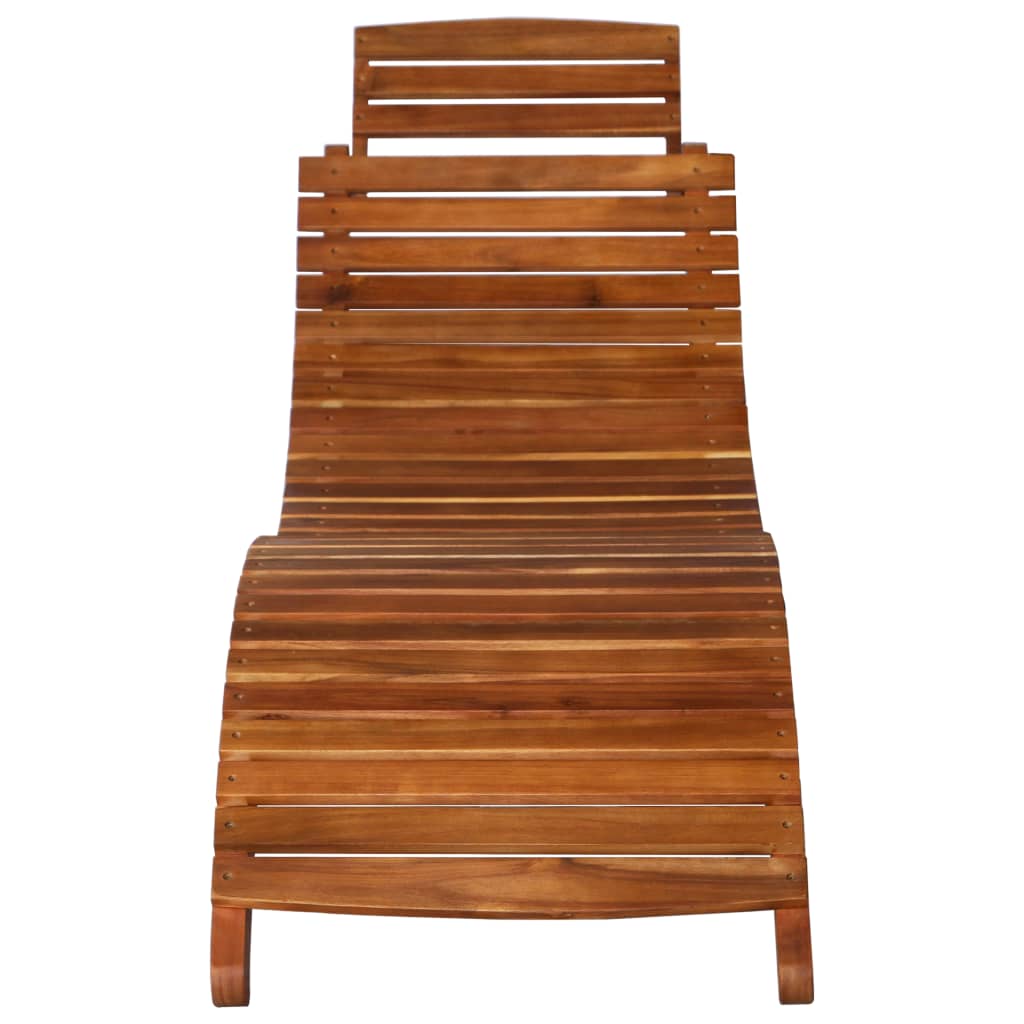 Ligbed met tafel massief acaciahout bruin is nu te koop bij PeponiXL, paradijselijk wonen!