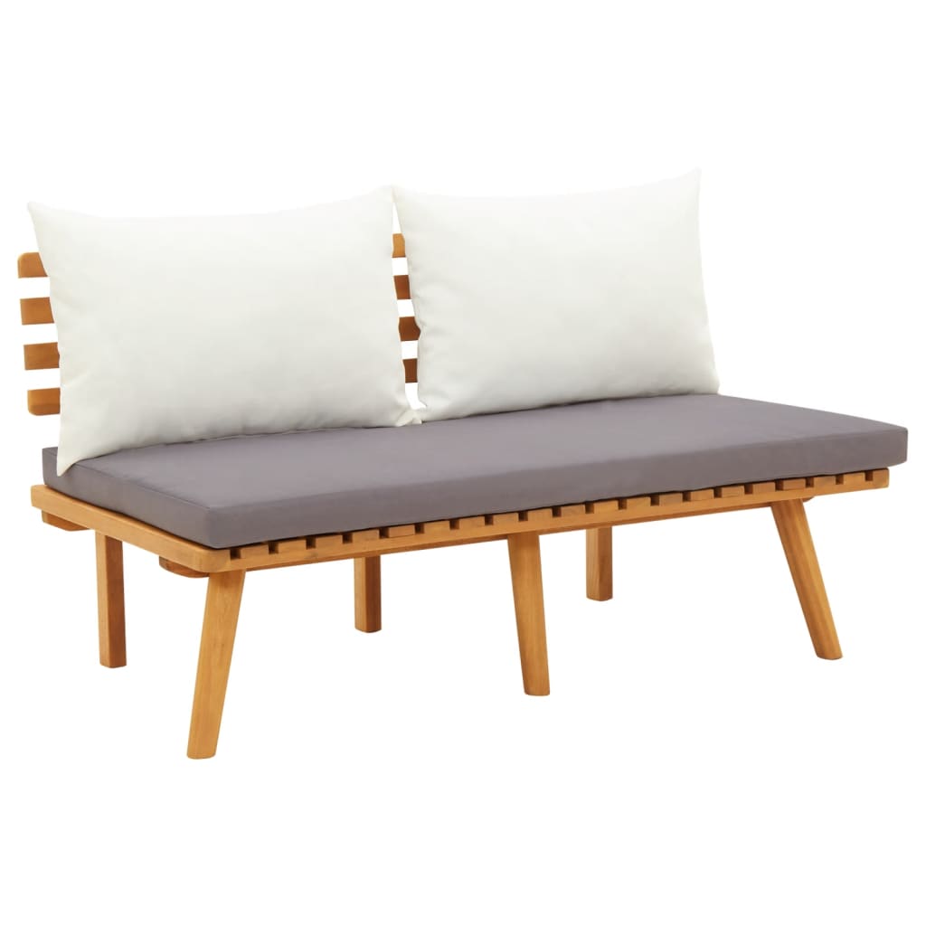 Tuinbank met kussens 115 cm massief acaciahout is nu te koop bij PeponiXL, paradijselijk wonen!