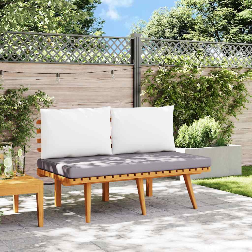 Tuinbank met kussens 115 cm massief acaciahout is nu te koop bij PeponiXL, paradijselijk wonen!