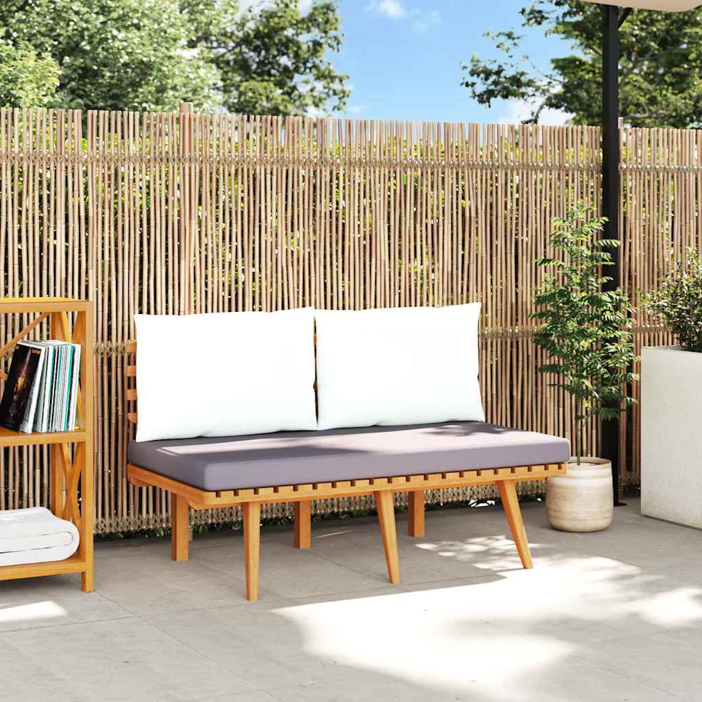 Tuinbank met kussens 115 cm massief acaciahout is nu te koop bij PeponiXL, paradijselijk wonen!