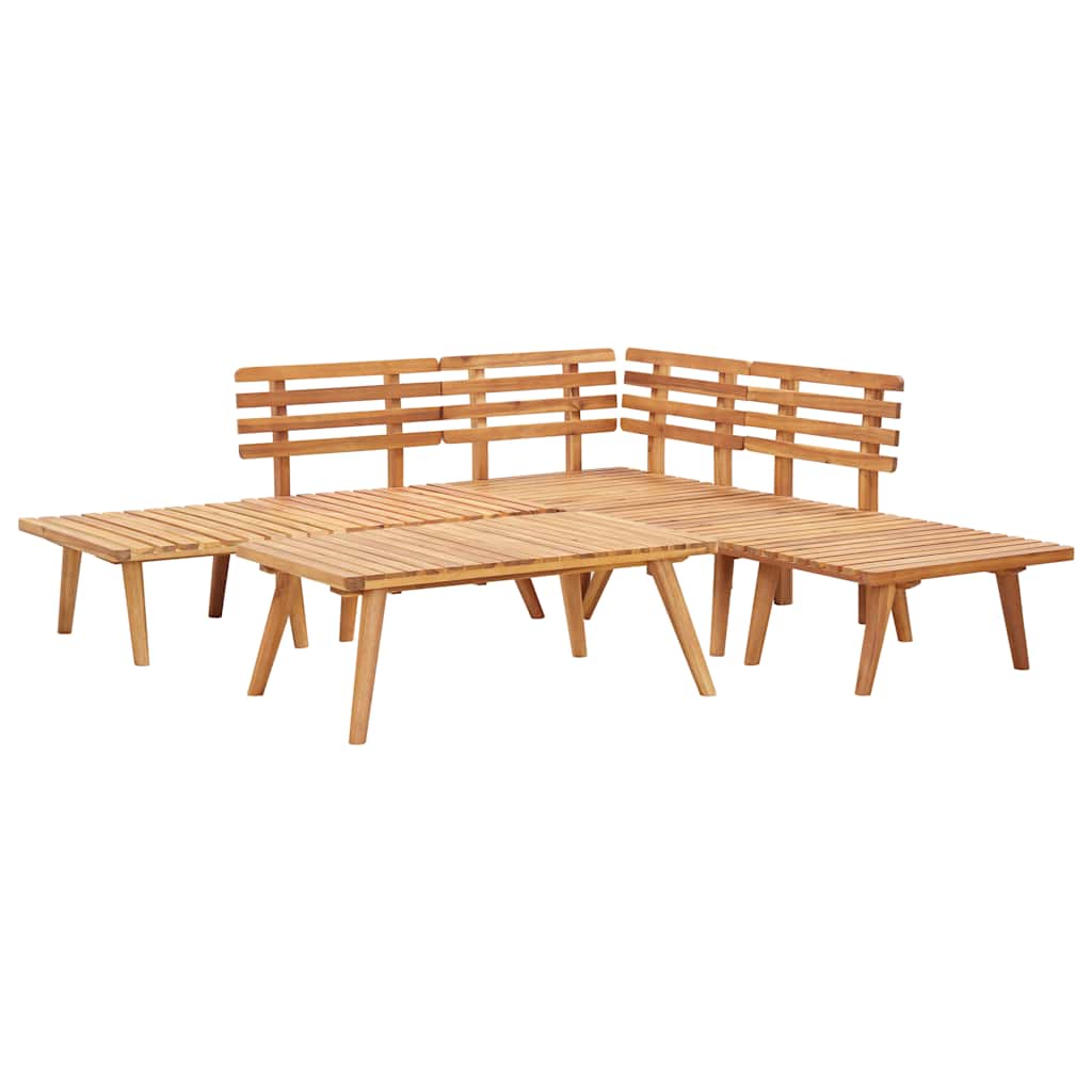 6-delige Loungeset massief acaciahout is nu te koop bij PeponiXL, paradijselijk wonen!