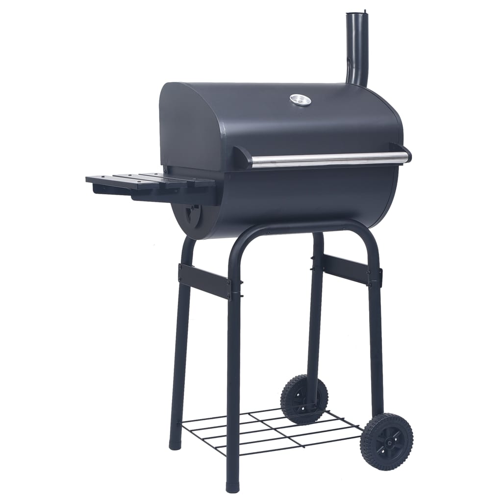 Houtskoolbarbecue roker met onderschap zwart is nu te koop bij PeponiXL, paradijselijk wonen!