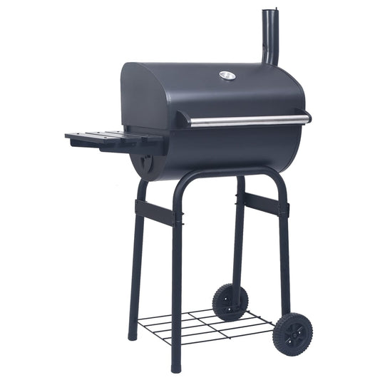 Houtskoolbarbecue roker met onderschap zwart is nu te koop bij PeponiXL, paradijselijk wonen!