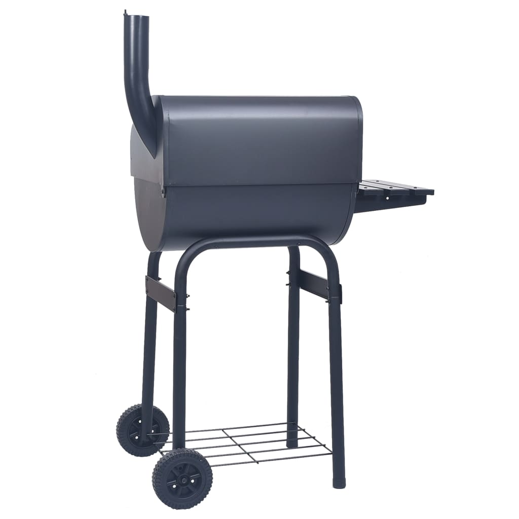 Houtskoolbarbecue roker met onderschap zwart is nu te koop bij PeponiXL, paradijselijk wonen!