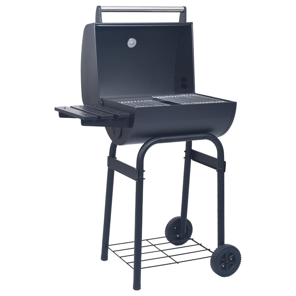 Houtskoolbarbecue roker met onderschap zwart is nu te koop bij PeponiXL, paradijselijk wonen!