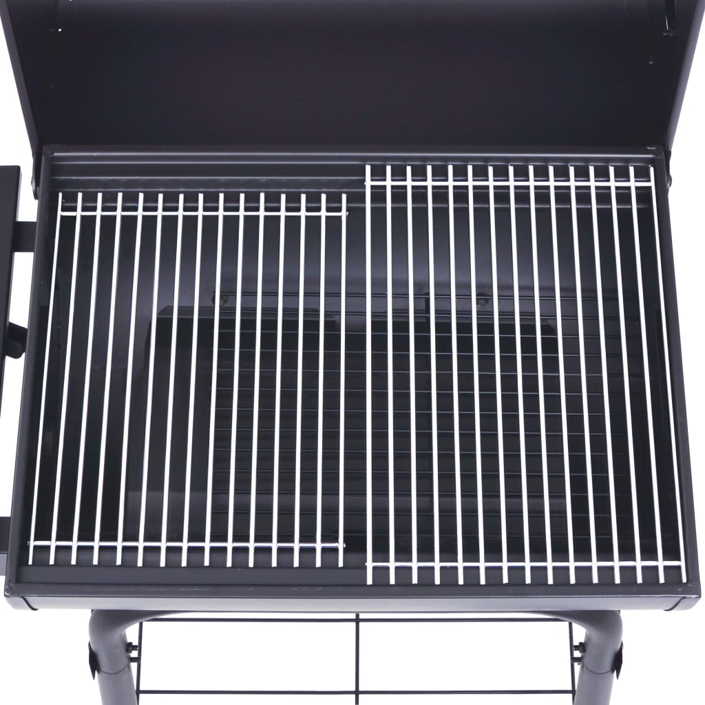 Houtskoolbarbecue roker met onderschap zwart is nu te koop bij PeponiXL, paradijselijk wonen!