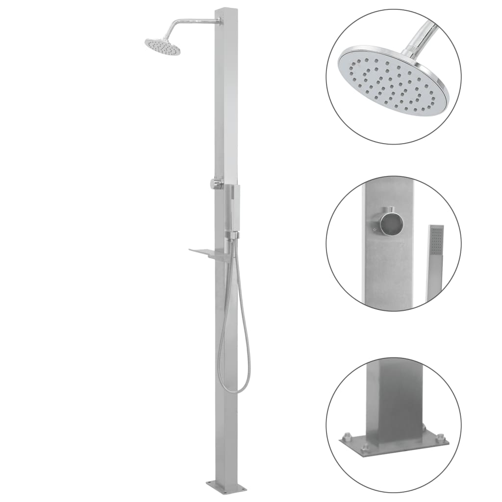 Buitendouche recht roestvrij staal is nu te koop bij PeponiXL, paradijselijk wonen!