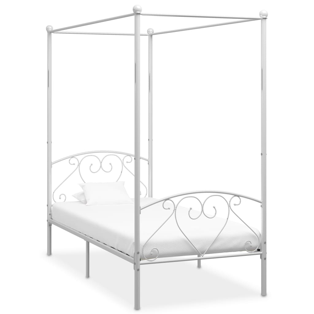 Hemelbedframe metaal wit 90x200 cm is nu te koop bij PeponiXL, paradijselijk wonen!