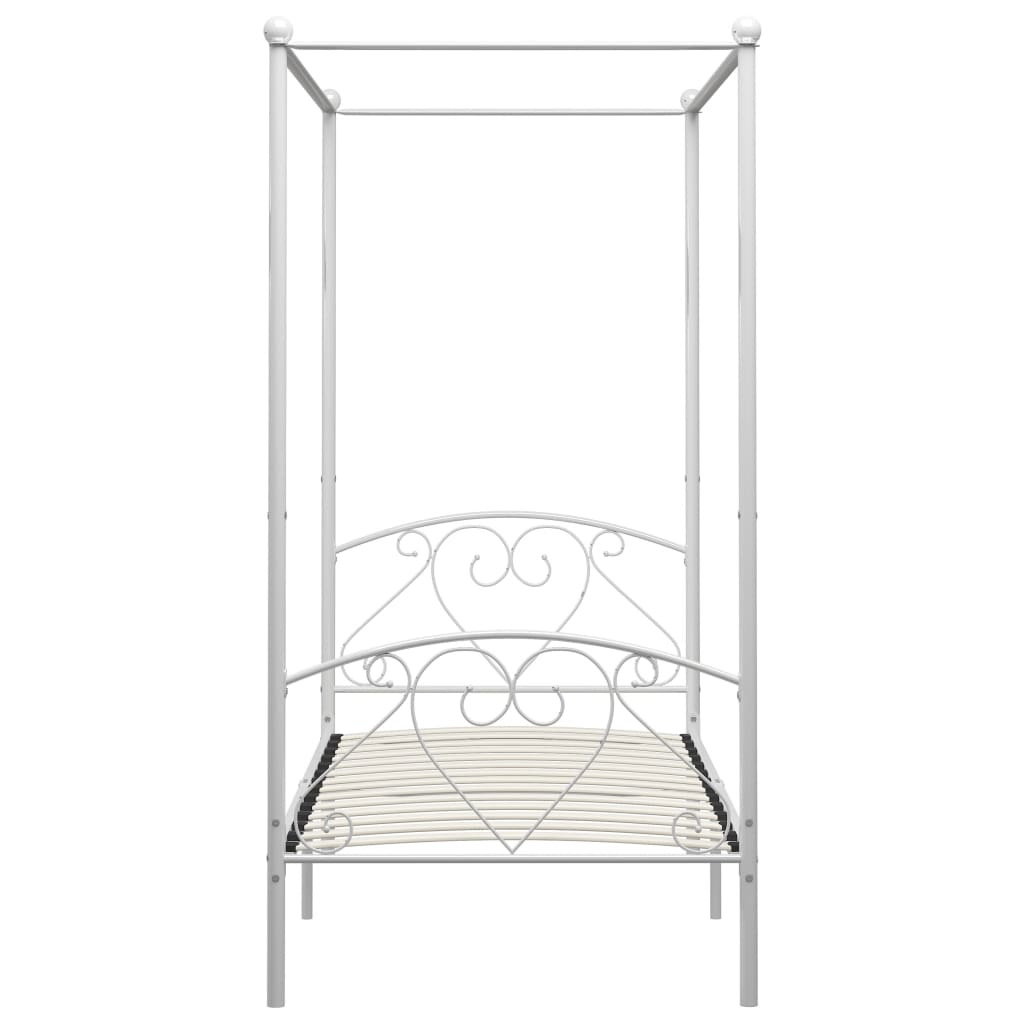 Hemelbedframe metaal wit 100x200 cm is nu te koop bij PeponiXL, paradijselijk wonen!