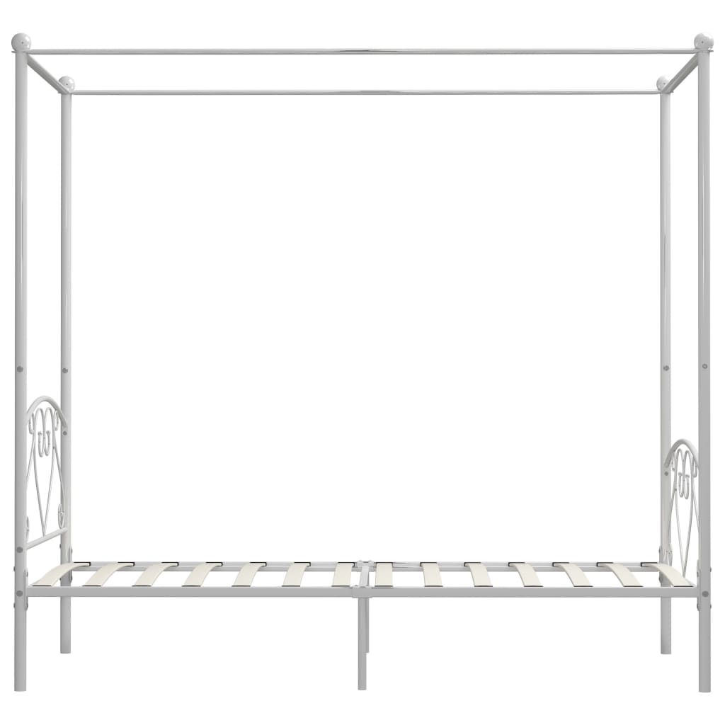 Hemelbedframe metaal wit 100x200 cm is nu te koop bij PeponiXL, paradijselijk wonen!