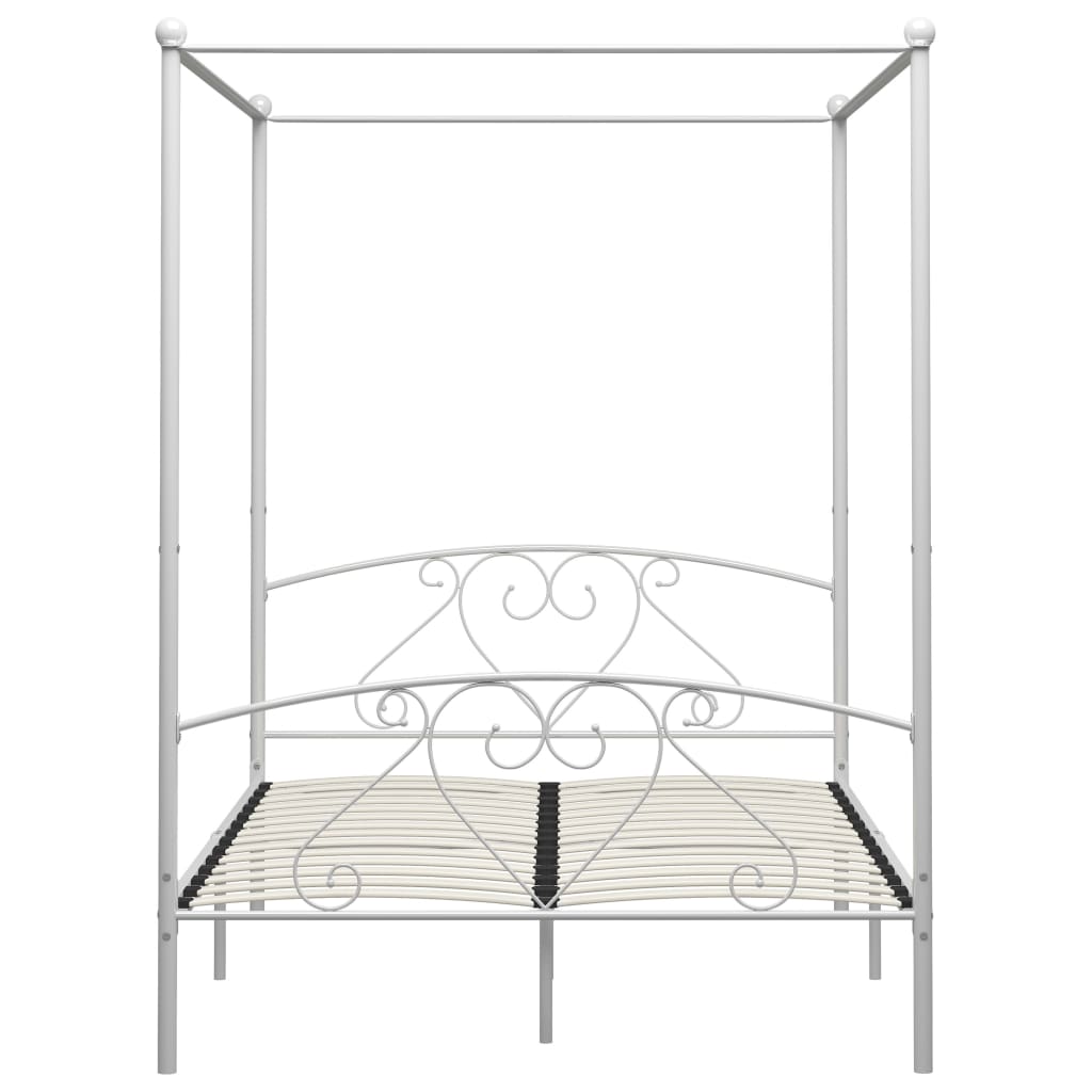 Hemelbedframe metaal wit 140x200 cm is nu te koop bij PeponiXL, paradijselijk wonen!