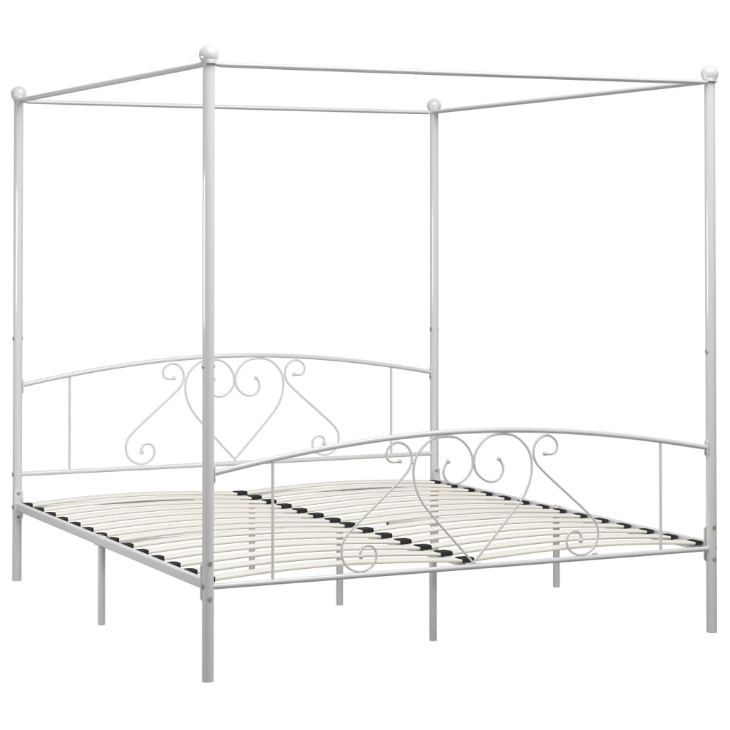Hemelbedframe metaal wit 180x200 cm is nu te koop bij PeponiXL, paradijselijk wonen!