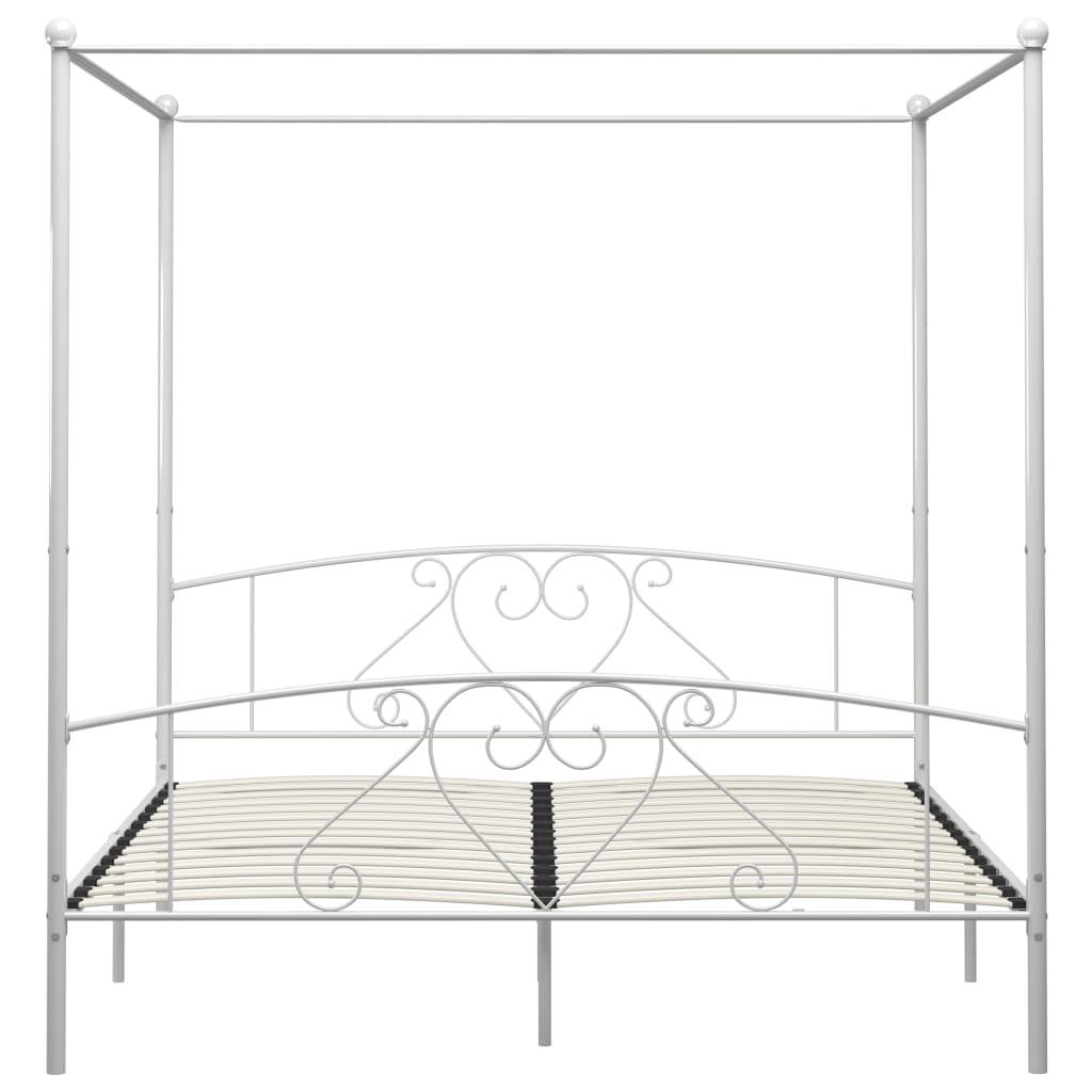 Hemelbedframe metaal wit 180x200 cm is nu te koop bij PeponiXL, paradijselijk wonen!