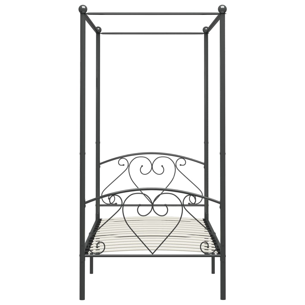 Hemelbedframe metaal grijs 120x200 cm is nu te koop bij PeponiXL, paradijselijk wonen!