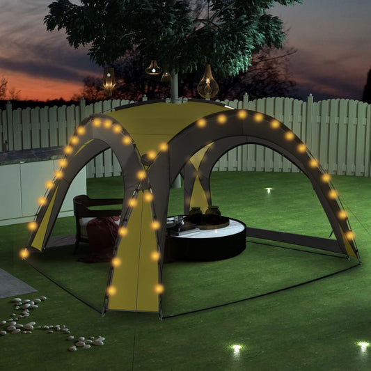 Partytent met LED en 4 zijwanden 3,6x3,6x2,3 m groen is nu te koop bij PeponiXL, paradijselijk wonen!