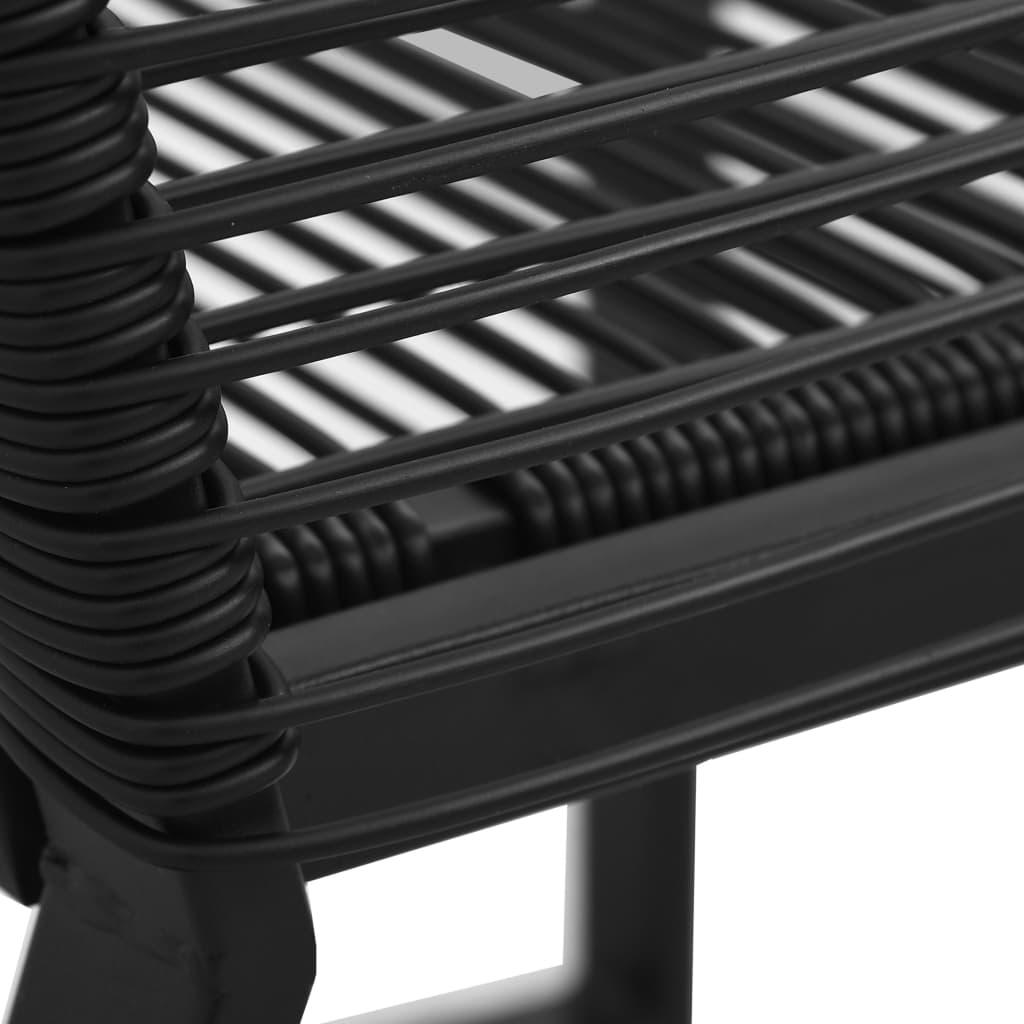 Tuinstoelen 2 st PVC-rattan zwart is nu te koop bij PeponiXL, paradijselijk wonen!