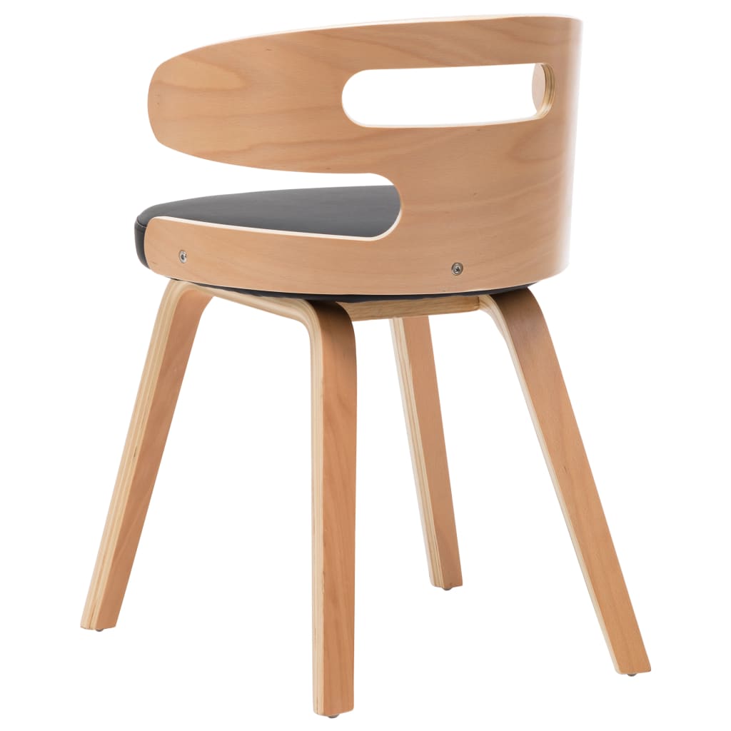 Eetkamerstoelen 4 st gebogen hout en kunstleer zwart is nu te koop bij PeponiXL, paradijselijk wonen!