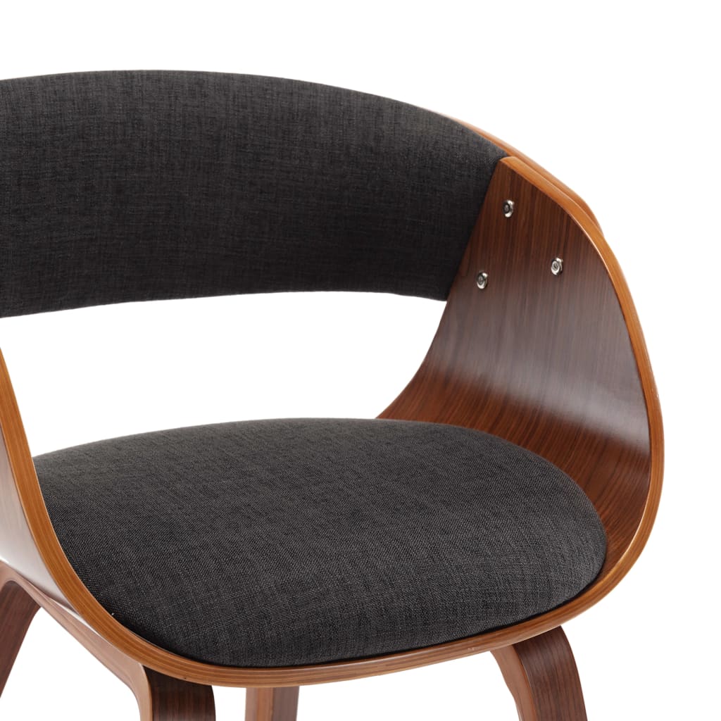 Eetkamerstoelen 2 st gebogen hout en stof grijs is nu te koop bij PeponiXL, paradijselijk wonen!
