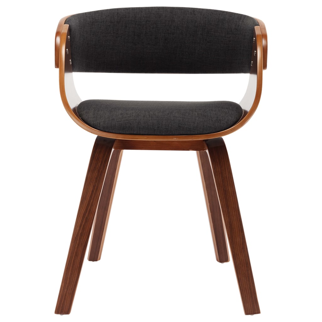 Eetkamerstoelen 4 st gebogen hout en stof grijs is nu te koop bij PeponiXL, paradijselijk wonen!