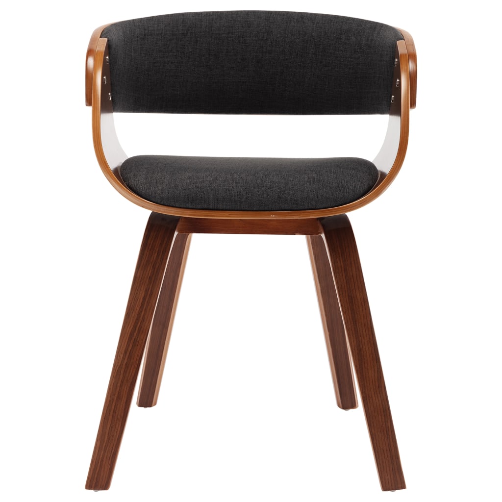 Eetkamerstoelen 6 st gebogen hout en stof grijs is nu te koop bij PeponiXL, paradijselijk wonen!