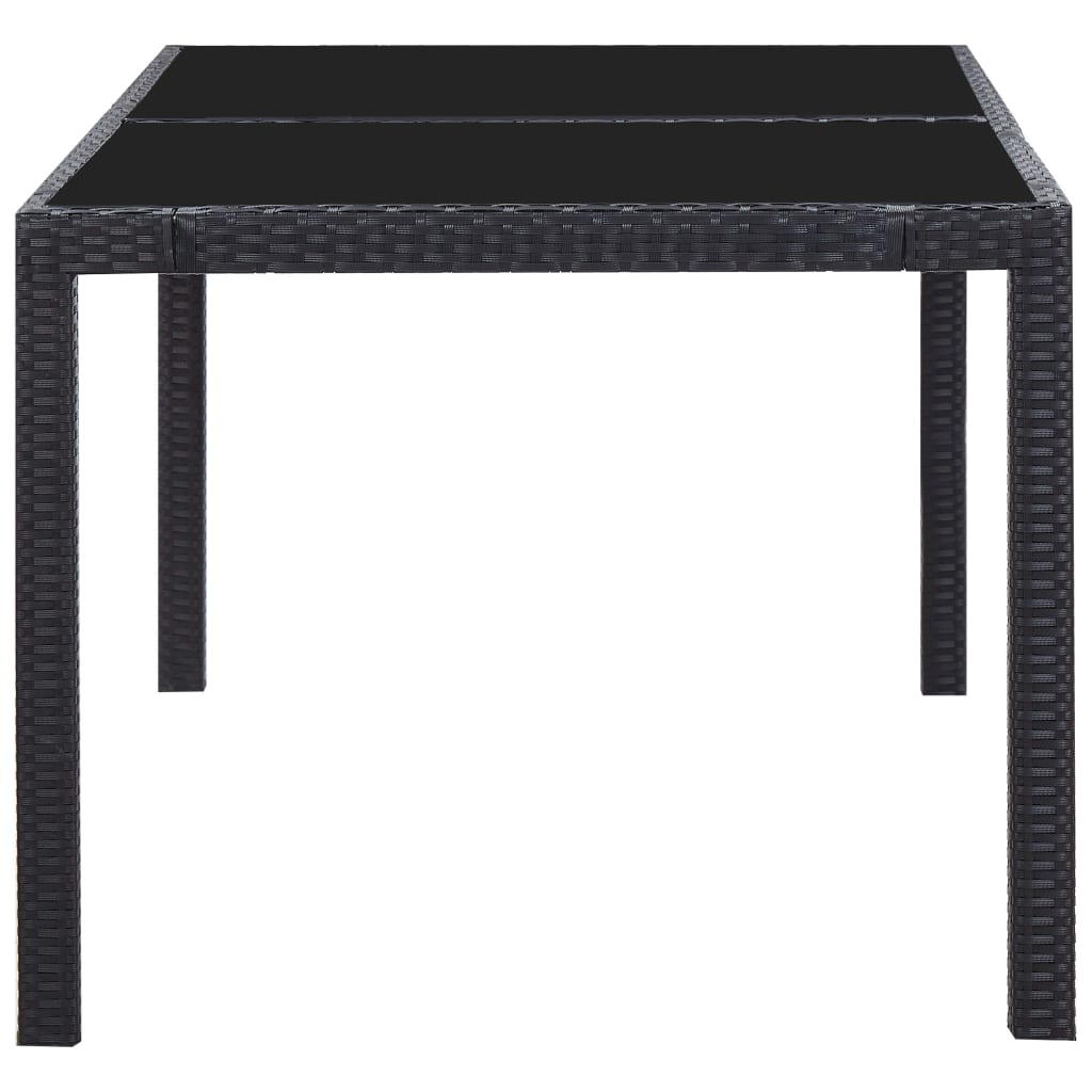 7-delige Tuinset poly rattan zwart is nu te koop bij PeponiXL, paradijselijk wonen!