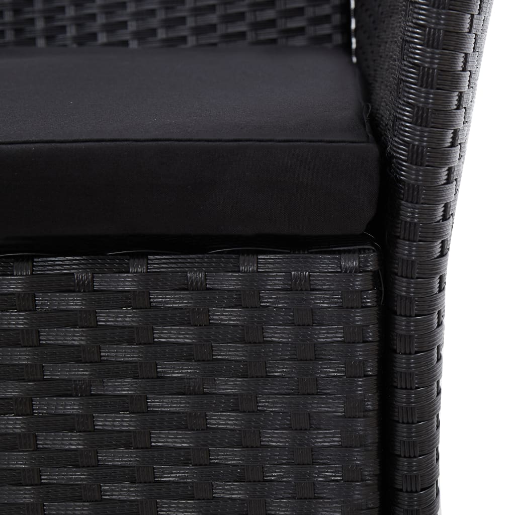 7-delige Tuinset poly rattan zwart is nu te koop bij PeponiXL, paradijselijk wonen!