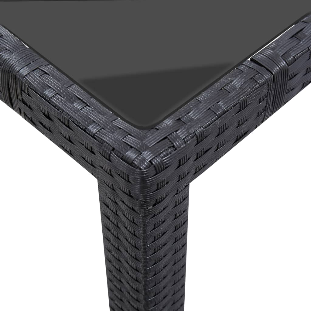 7-delige Tuinset poly rattan zwart is nu te koop bij PeponiXL, paradijselijk wonen!