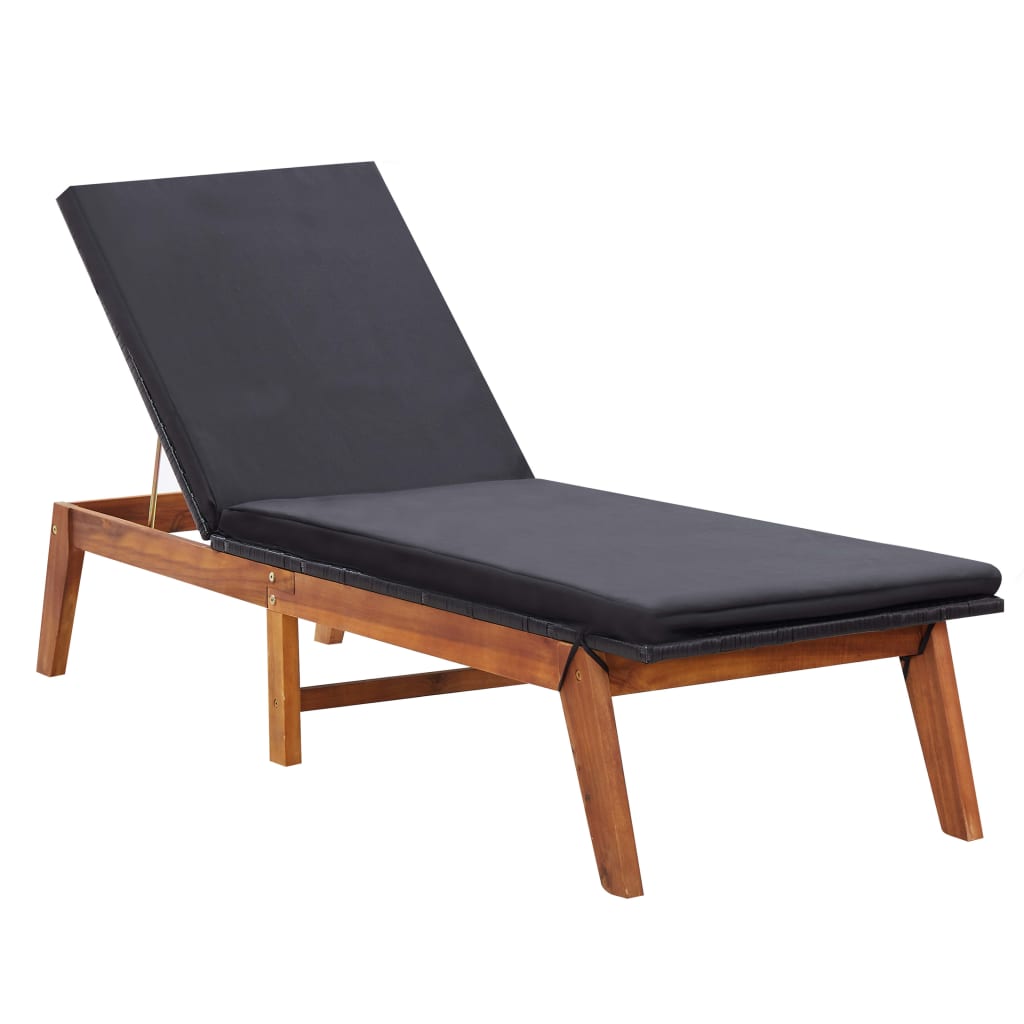 Ligbed met tafel poly rattan en massief acaciahout is nu te koop bij PeponiXL, paradijselijk wonen!