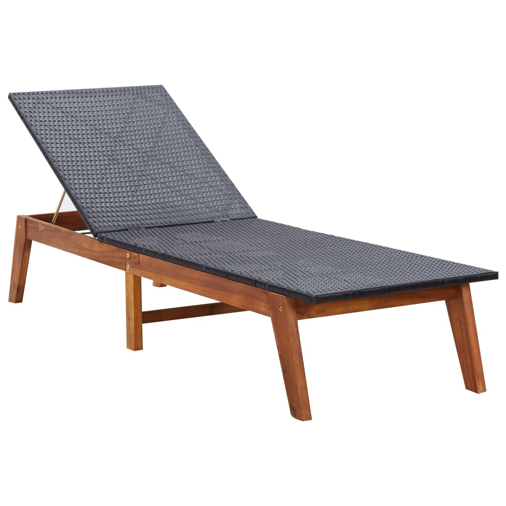 Ligbed met tafel poly rattan en massief acaciahout is nu te koop bij PeponiXL, paradijselijk wonen!