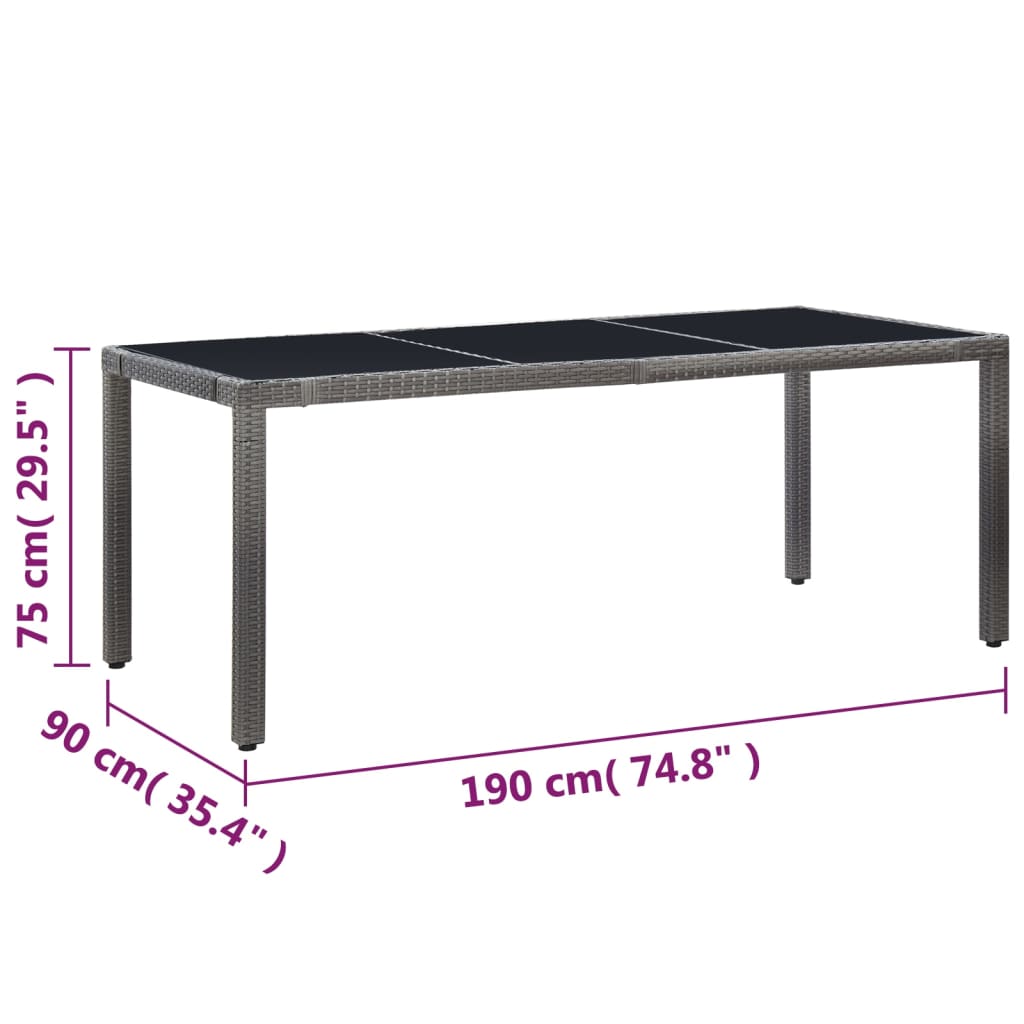 9-delige Tuinset poly rattan grijs is nu te koop bij PeponiXL, paradijselijk wonen!