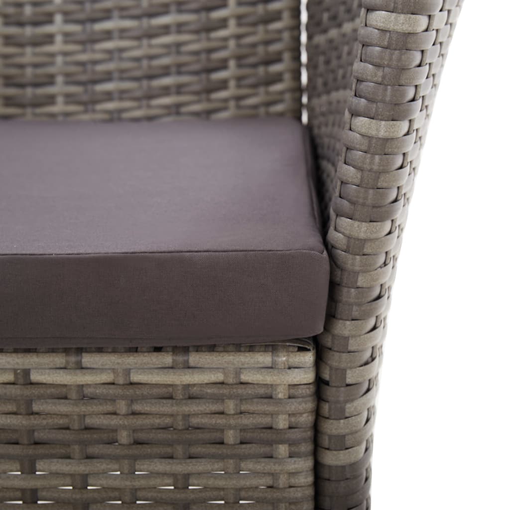 9-delige Eethoek poly rattan en massief acaciahout grijs is nu te koop bij PeponiXL, paradijselijk wonen!