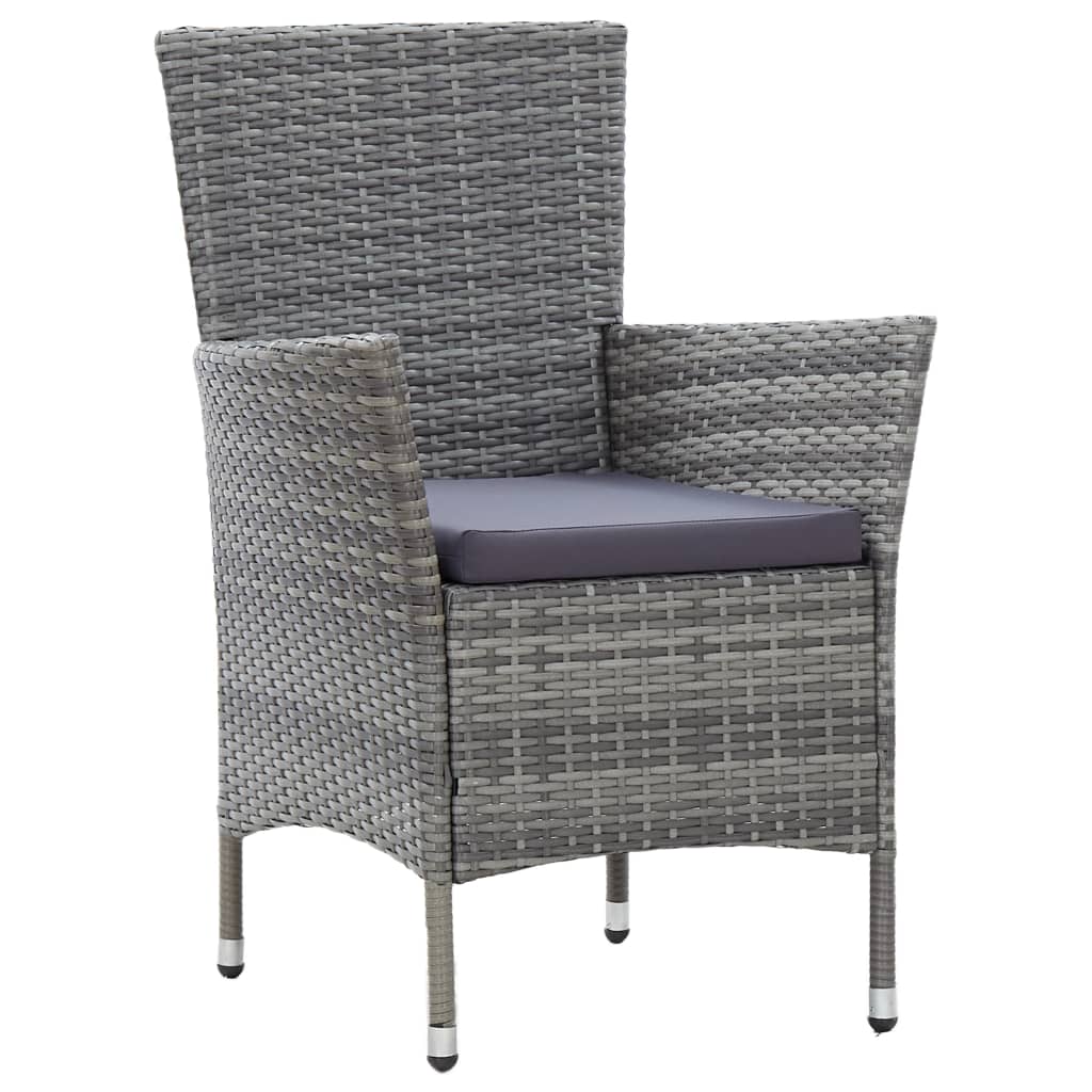 9-delige Tuinset met kussens poly rattan grijs is nu te koop bij PeponiXL, paradijselijk wonen!