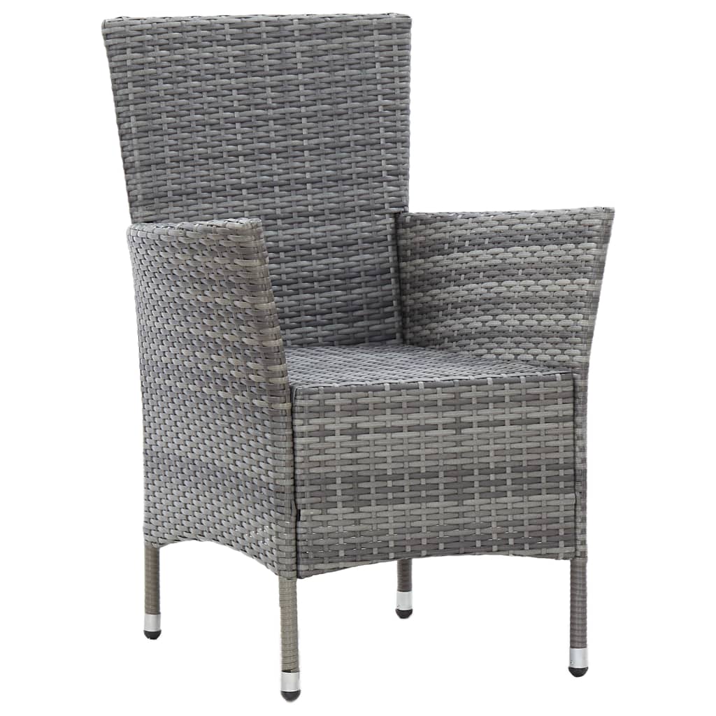 9-delige Tuinset met kussens poly rattan grijs is nu te koop bij PeponiXL, paradijselijk wonen!