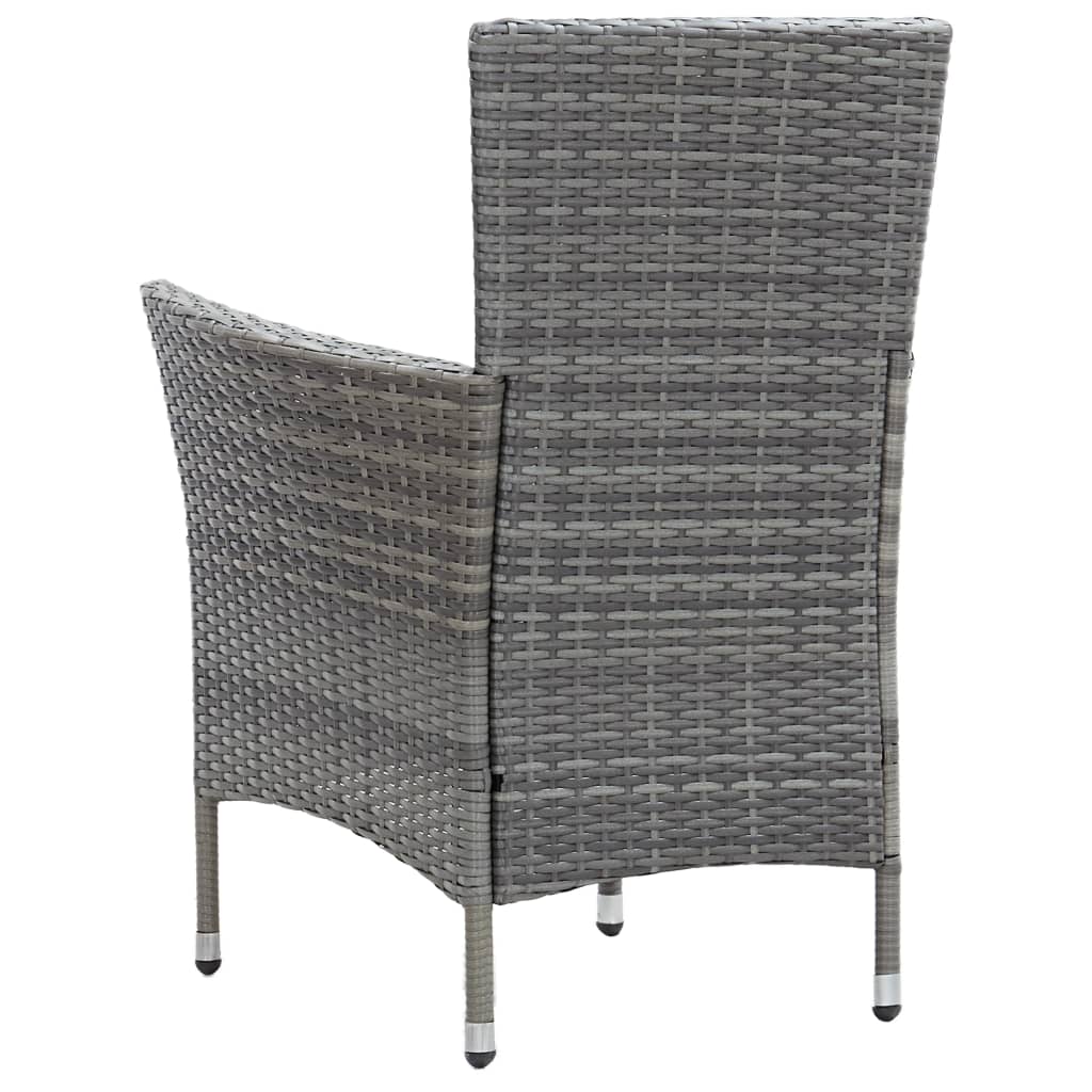 9-delige Tuinset met kussens poly rattan grijs is nu te koop bij PeponiXL, paradijselijk wonen!
