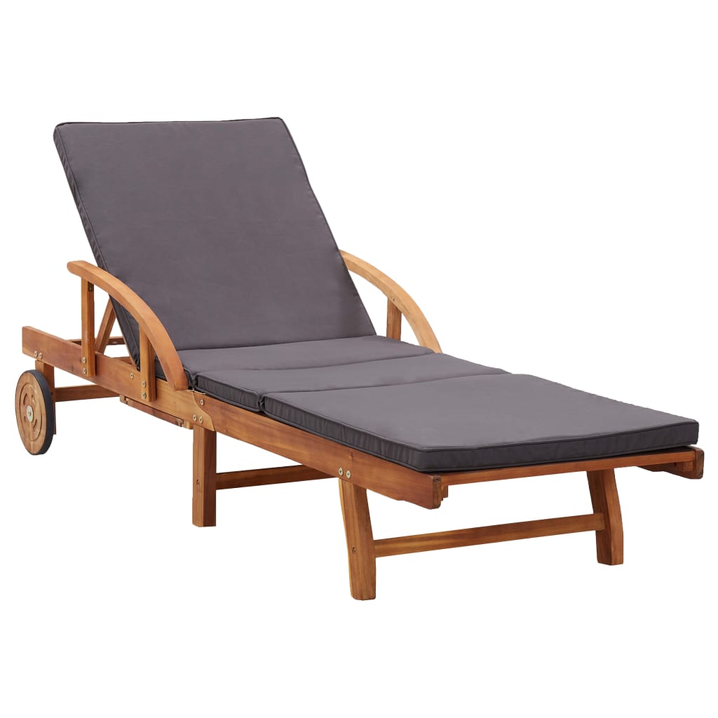 Ligbed met kussen massief acaciahout is nu te koop bij PeponiXL, paradijselijk wonen!