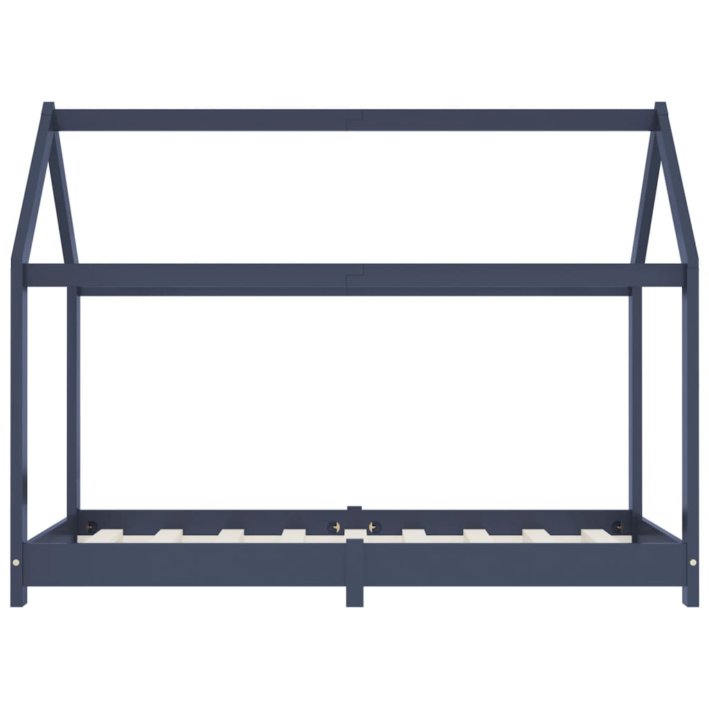 Kinderbedframe massief grenenhout grijs 70x140 cm is nu te koop bij PeponiXL, paradijselijk wonen!