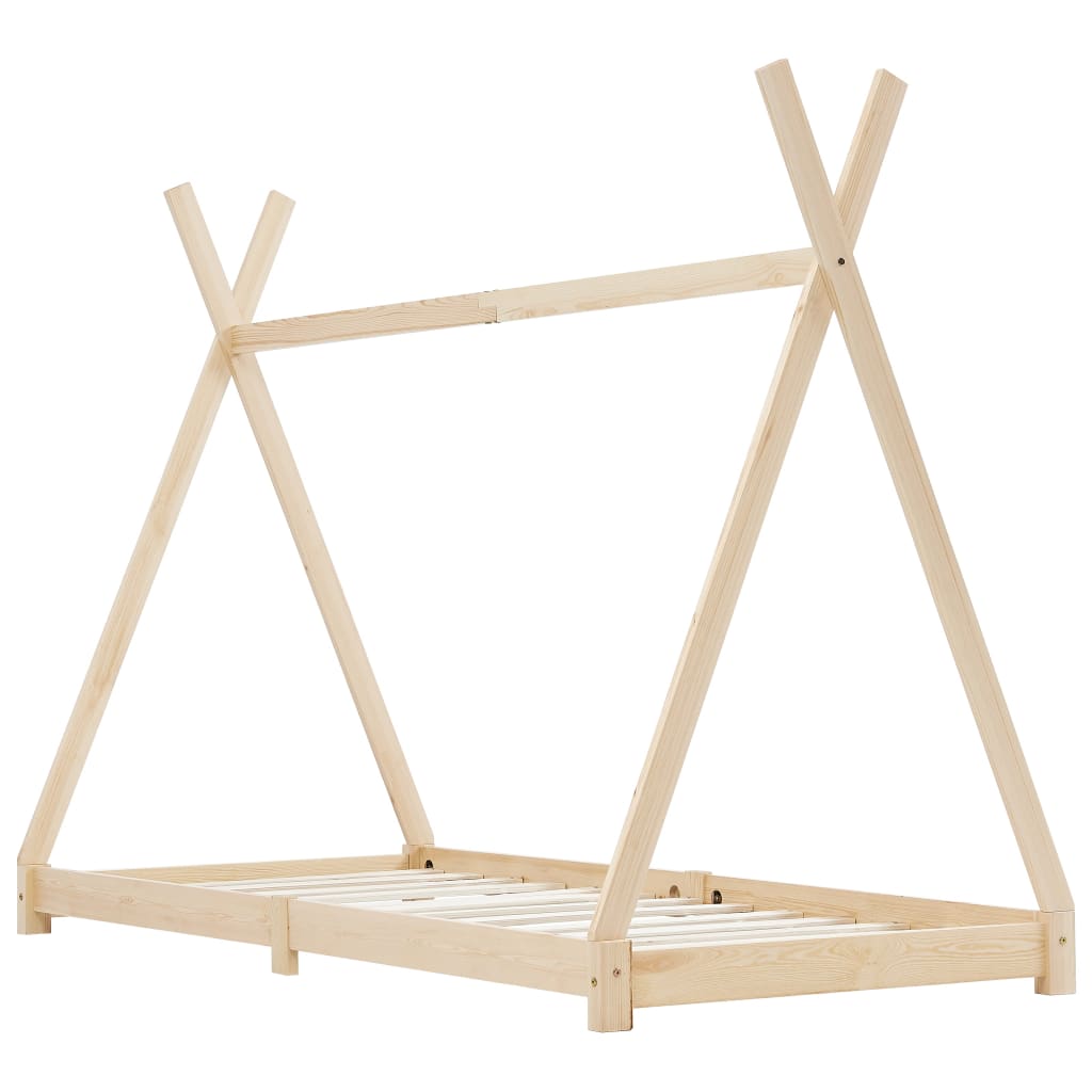 Kinderbedframe massief grenenhout 90x200 cm is nu te koop bij PeponiXL, paradijselijk wonen!