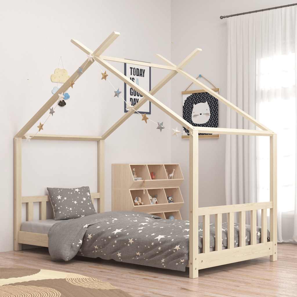 Kinderbedframe massief grenenhout 80x160 cm is nu te koop bij PeponiXL, paradijselijk wonen!
