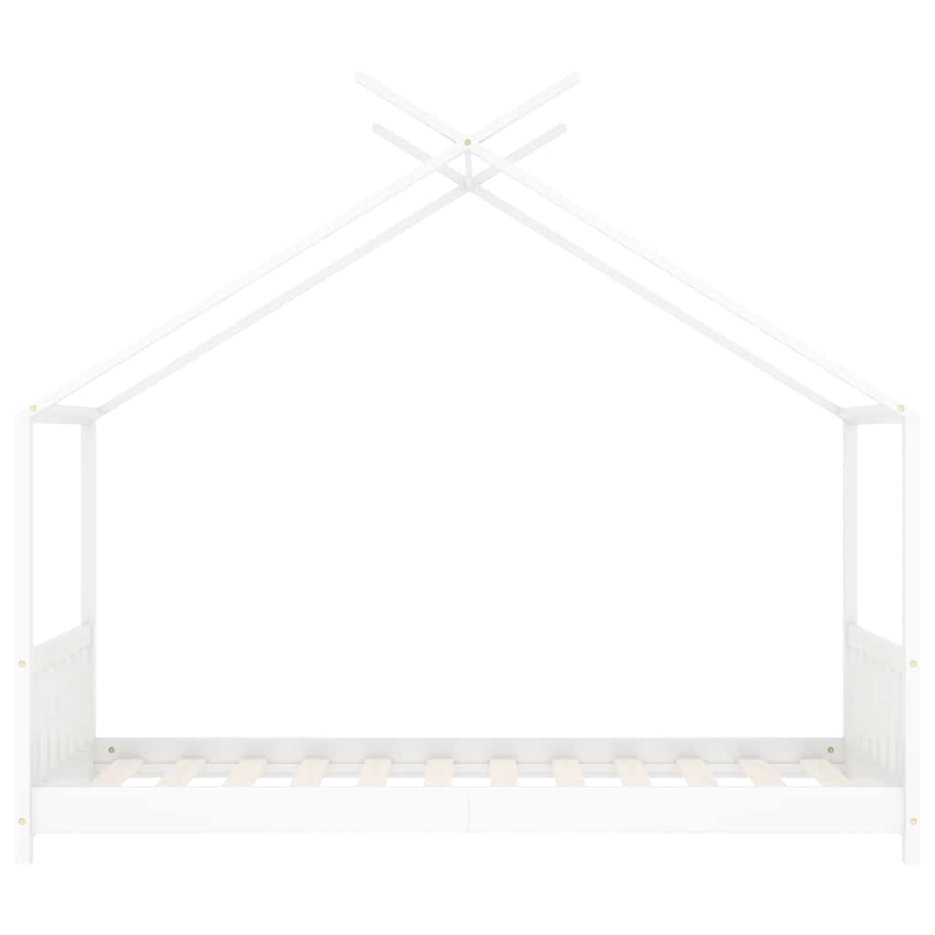 Kinderbedframe massief grenenhout wit 80x160 cm is nu te koop bij PeponiXL, paradijselijk wonen!