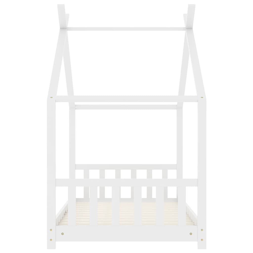 Kinderbedframe massief grenenhout wit 80x160 cm is nu te koop bij PeponiXL, paradijselijk wonen!