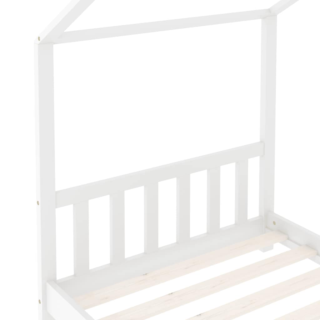 Kinderbedframe massief grenenhout wit 80x160 cm is nu te koop bij PeponiXL, paradijselijk wonen!