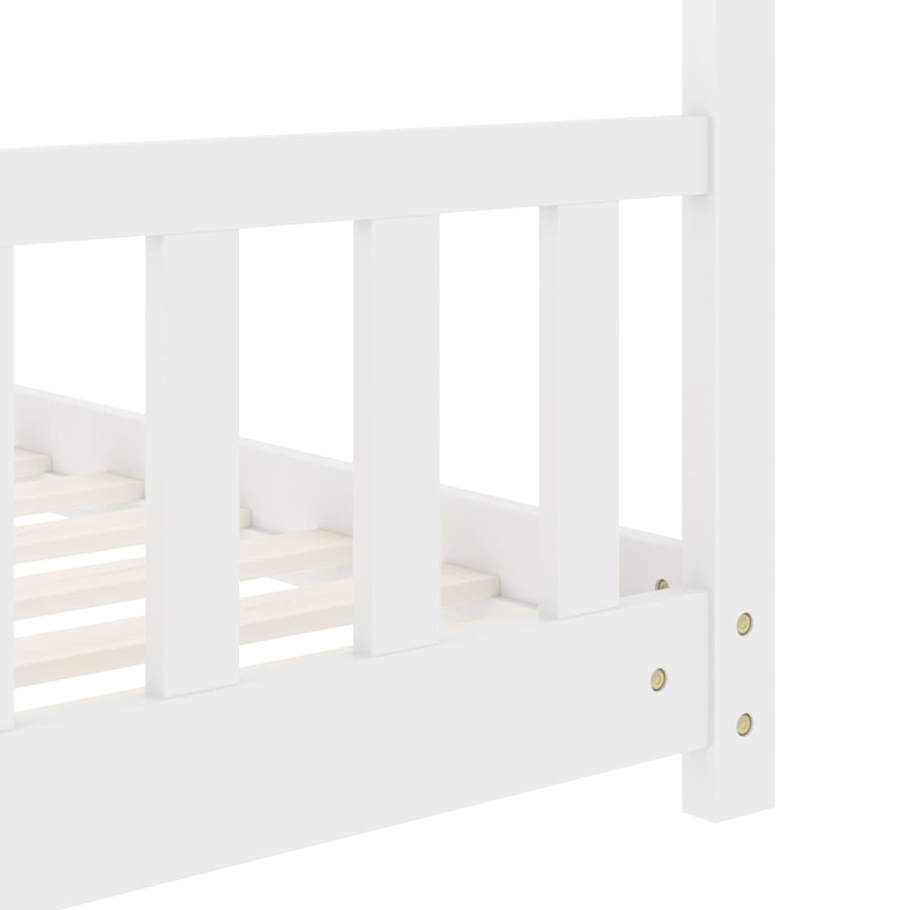 Kinderbedframe massief grenenhout wit 80x160 cm is nu te koop bij PeponiXL, paradijselijk wonen!