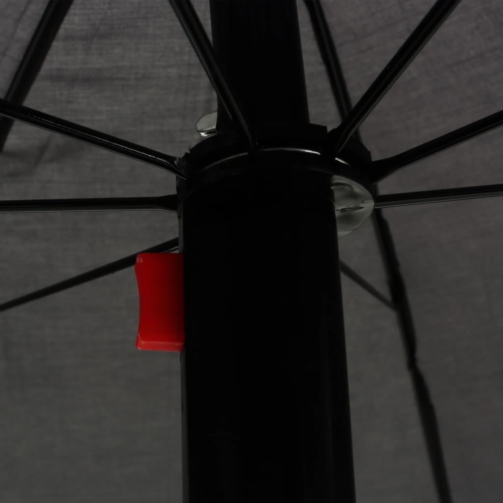 Loungebed met parasol poly rattan grijs is nu te koop bij PeponiXL, paradijselijk wonen!