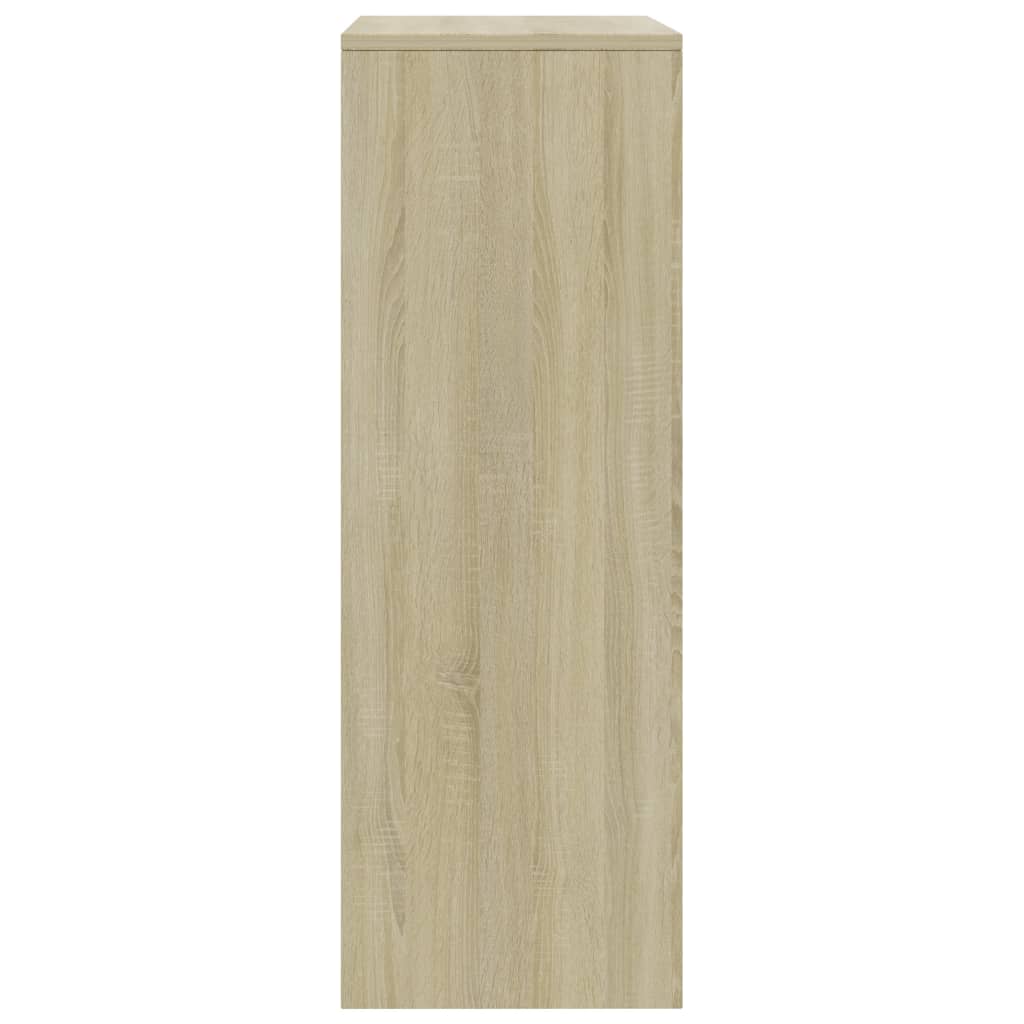 Dressoir met 6 lades 50x34x96 cm bewerkt hout sonoma eikenkleur is nu te koop bij PeponiXL, paradijselijk wonen!