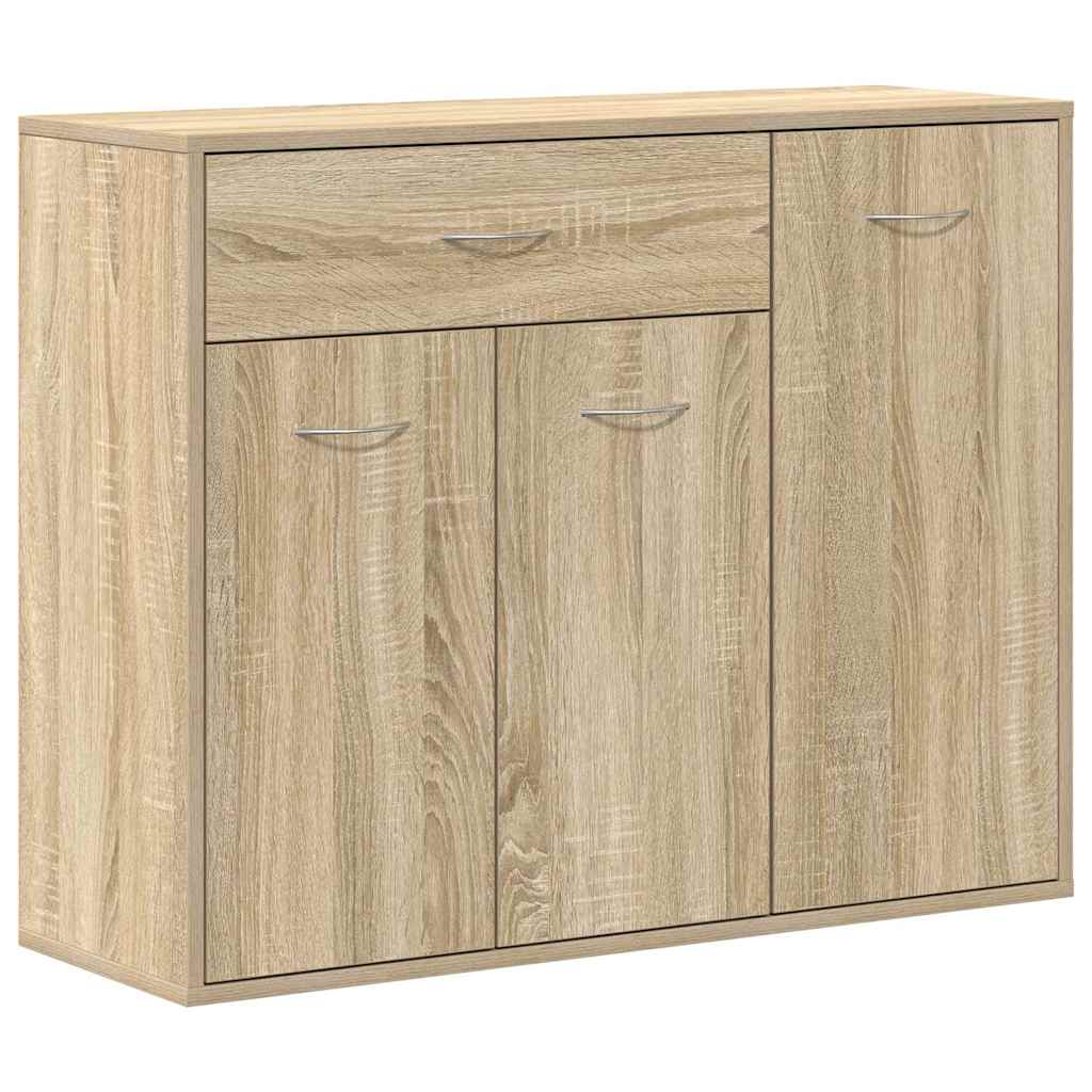Dressoir 88x30x70 cm bewerkt hout sonoma eikenkleurig is nu te koop bij PeponiXL, paradijselijk wonen!