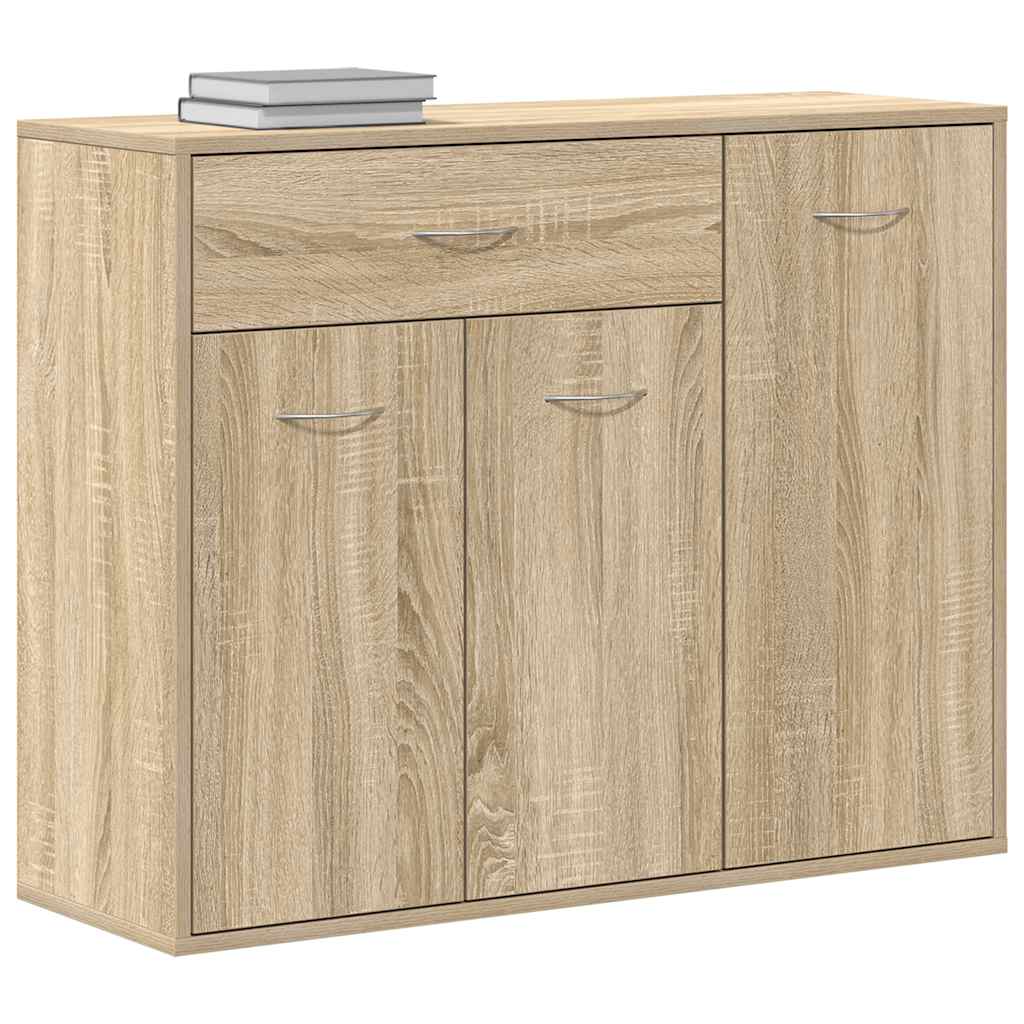 Dressoir 88x30x70 cm bewerkt hout sonoma eikenkleurig is nu te koop bij PeponiXL, paradijselijk wonen!