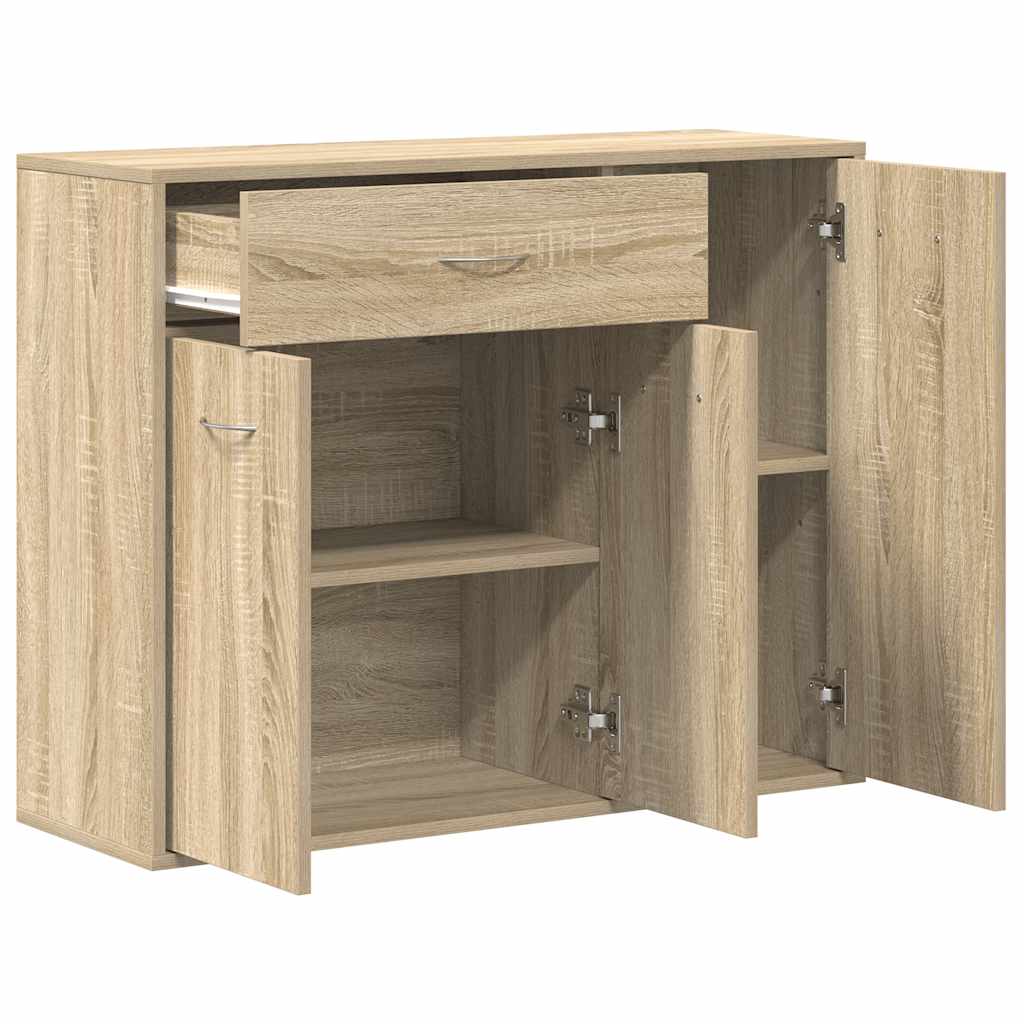 Dressoir 88x30x70 cm bewerkt hout sonoma eikenkleurig is nu te koop bij PeponiXL, paradijselijk wonen!