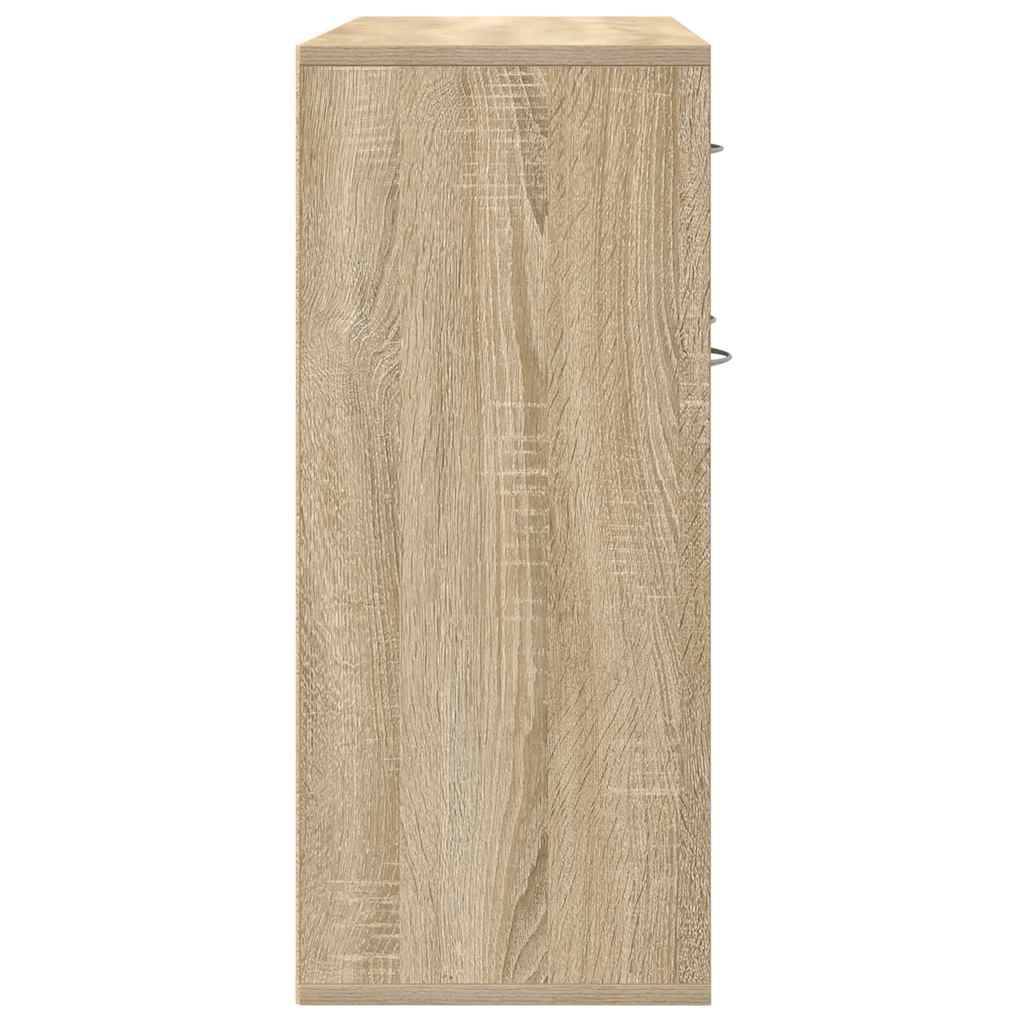 Dressoir 88x30x70 cm bewerkt hout sonoma eikenkleurig is nu te koop bij PeponiXL, paradijselijk wonen!